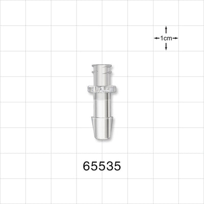 Female Luer Lock, Barbed, Clear - Fits 1/4 inch ID Tubing (0.25 inch, 6.35 mm) - 65535