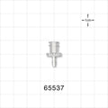 Female Luer Lock, Barbed, Clear - Fits 3/32 inch ID Tubing (0.094 inch, 2.38 mm) - 65537