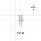 Female Luer Lock, Barbed, Clear - Fits 1/8 inch ID Tubing (0.125 inch, 3.18 mm) - 65538