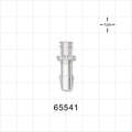 Female Luer Lock, Barbed, Clear - Fits 1/4 inch ID Tubing (0.25 inch, 6.35 mm) - 65541