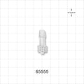 Male Luer Lock, Barbed, Clear - Fits 1/4 inch ID Tubing (0.25 inch, 6.35 mm) - 65555