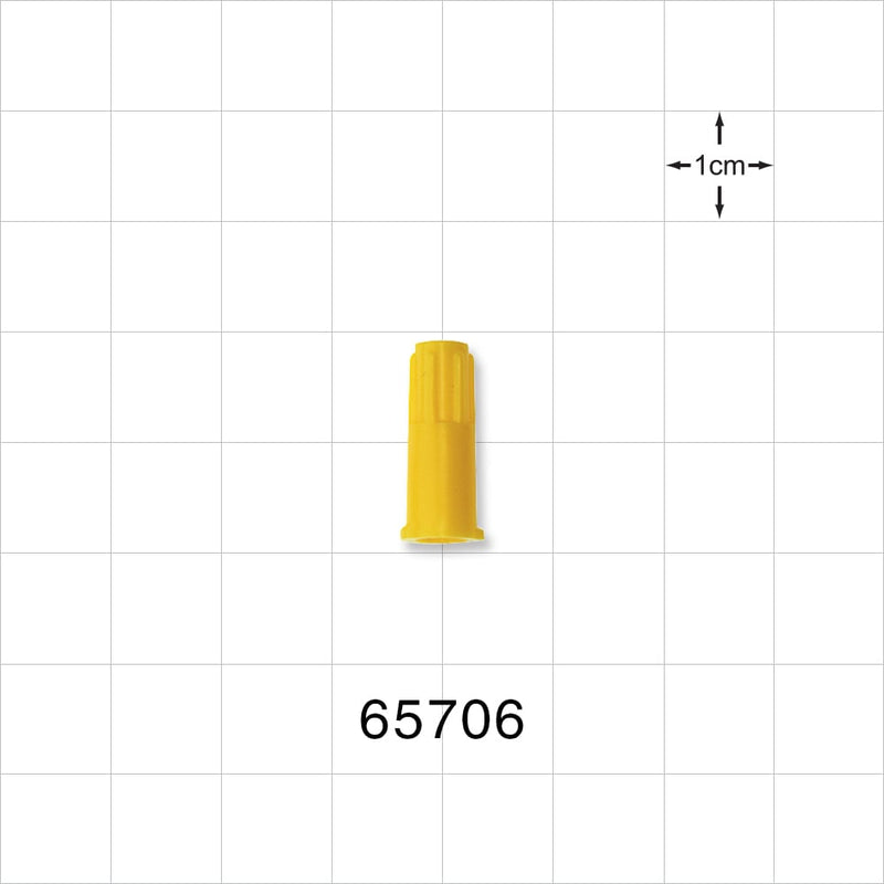 Female Luer Cap, Non-Vented, Yellow -  - 65706