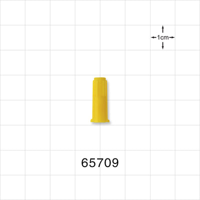 Female Luer Cap, Vented, Yellow -  - 65709