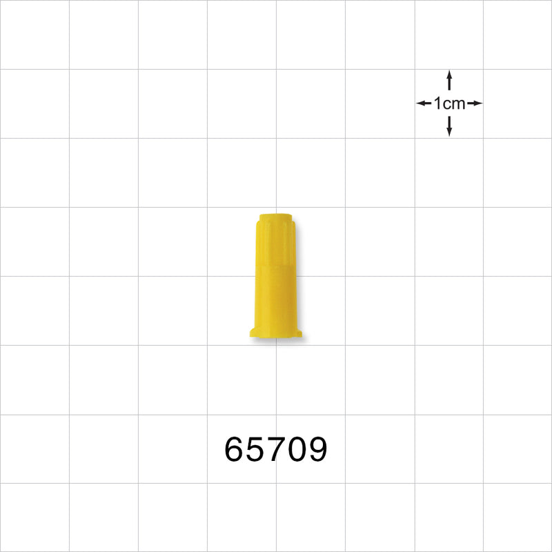Female Luer Cap, Vented, Yellow -  - 65709