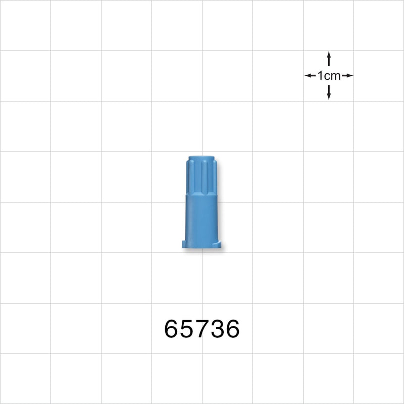 Female Luer Cap, Vented, Blue -  - 65736
