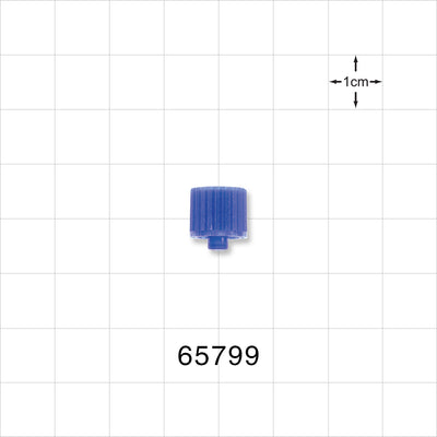 Male Luer Cap, Non-Vented, Blue -  - 65799