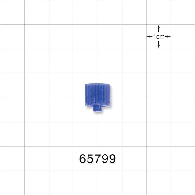 Male Luer Cap, Non-Vented, Blue -  - 65799