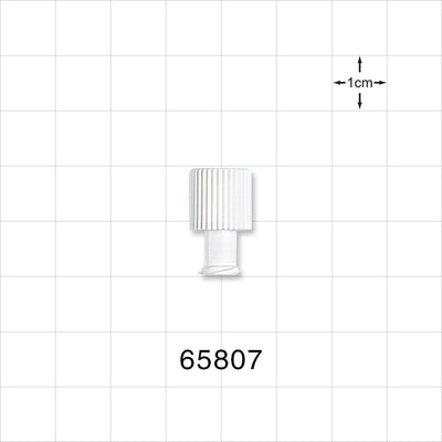 Double Dead-Ender Cap, Non-Vented w/Recessed Stem, White -  - 65807