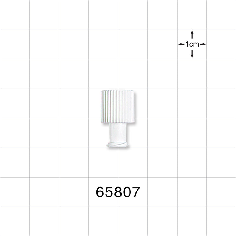 Double Dead-Ender Cap, Non-Vented w/Recessed Stem, White -  - 65807