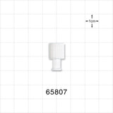 Double Dead-Ender Cap, Non-Vented w/Recessed Stem, White -  - 65807