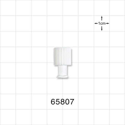 Double Dead-Ender Cap, Non-Vented w/Recessed Stem, White -  - 65807
