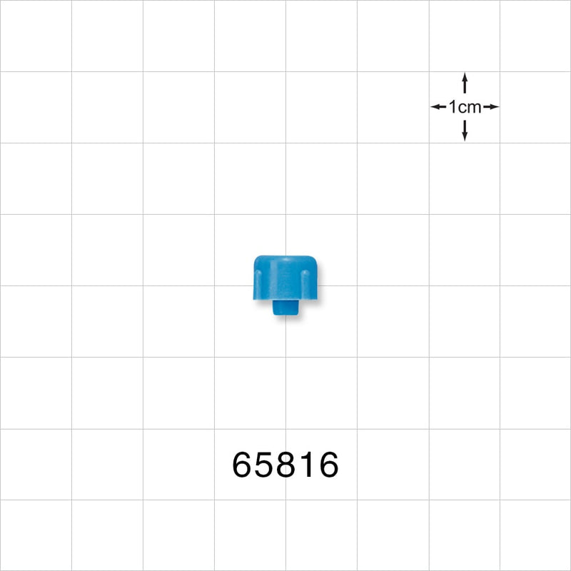 Push-On Male Luer Cap, Non-Vented, Blue -  - 65816