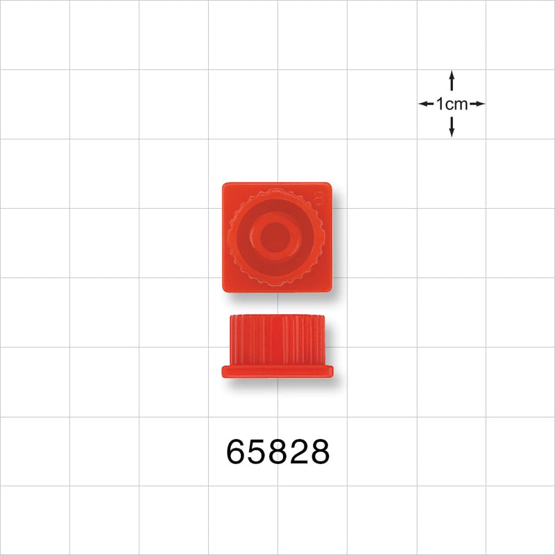 Male Luer Cap, Non-Vented, Red -  - 65828