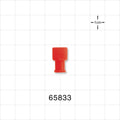 Double Dead-Ender Cap, Non-Vented w/Recessed Stem, Red -  - 65833