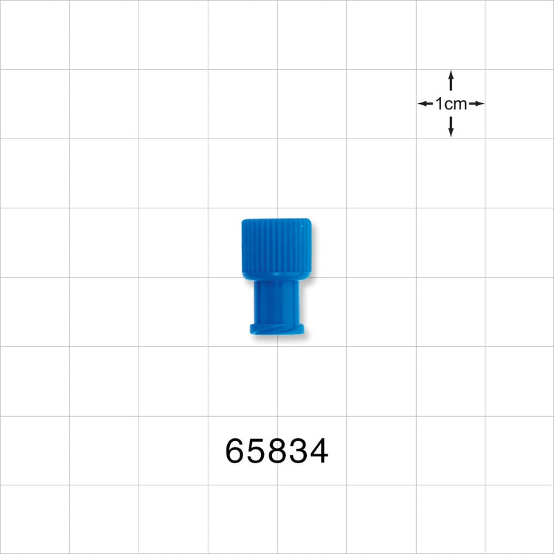 Double Dead-Ender Cap, Non-Vented w/Recessed Stem, Blue -  - 65834