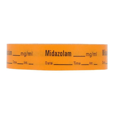 Precision Dynamics Corp. Anesthesia Tape DTI Midazolam 1mg/mL Orange 1/2x500" 333/Pk - AN-120