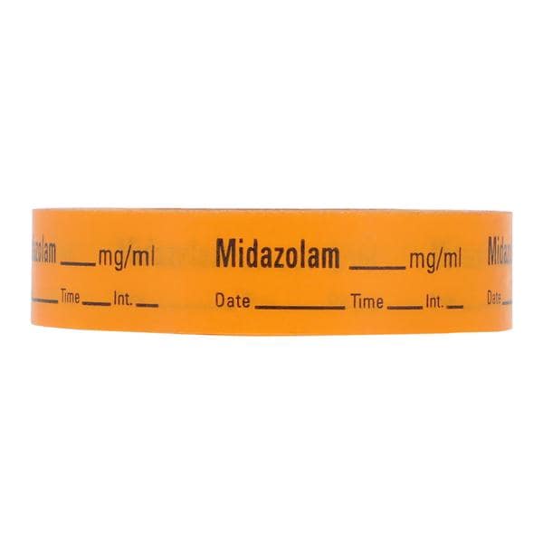 Precision Dynamics Corp. Anesthesia Tape DTI Midazolam 1mg/mL Orange 1/2x500" 333/Pk - AN-120