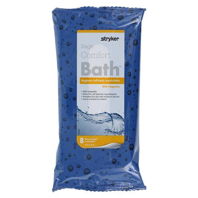 Stryker Sales Corporation Comfort Bath Washcloth Aloe/Vitamin E Clean Scent 44/Case - 7900