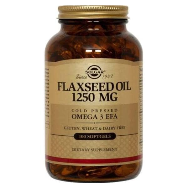 Garden of Life , LLD Flaxseed Oil Supplement Softgels 1250mg Organic Cold Pressed 100/Bottle - 33984010703