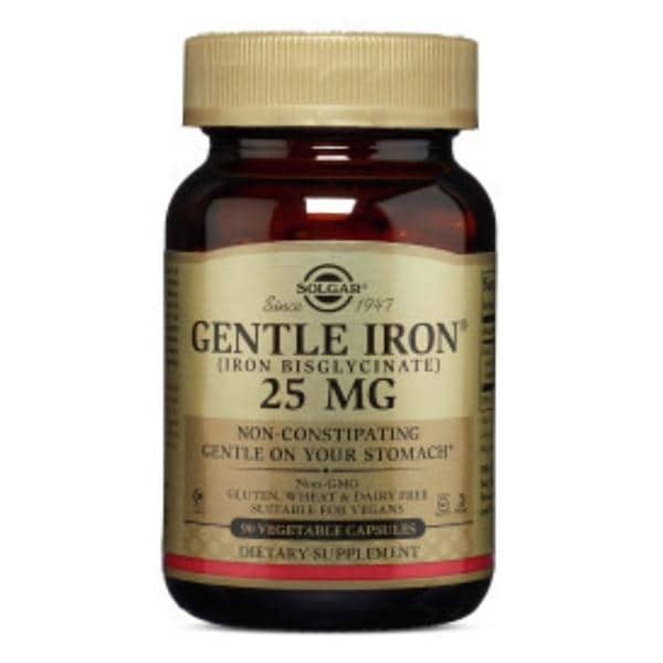 Garden of Life , LLD Gentle Iron Supplement Vegicaps Vegetarian/Kosher 25mg Non-Constipating 90/Bottle - 33984012493