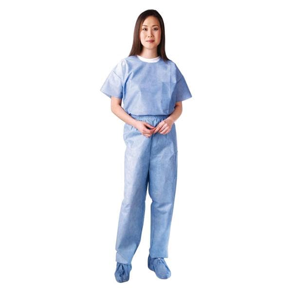 Medline Industries Inc Scrub Shirt Large Blue 30/Ca - NON27212L
