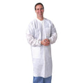 Medline Industries Inc Protective Lab Coat Not AAMI Rated Nonwoven SMS Small White 30/Ca - NONSW500S