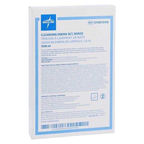 Medline Industries Inc Enema Supplement 1500cc Individually Packed Each, 48 EA/CA - DYND70100