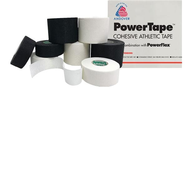 Andover Coated Products -PowerTape Athletic Tape Synthetic Fiber 2"x15yd Black Non-Sterile Latex 24/Case ACP130BK-020-150-024