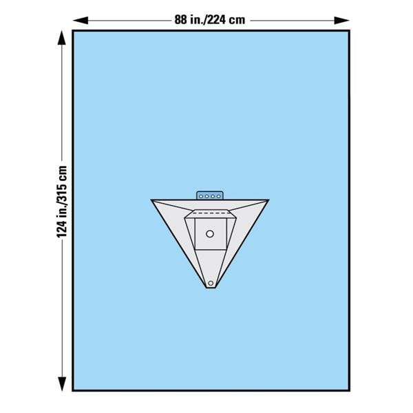 O & M Halyard -Centaur 9x124" Sterile Arthroscopy Drape 6cm Fenestrated 89265