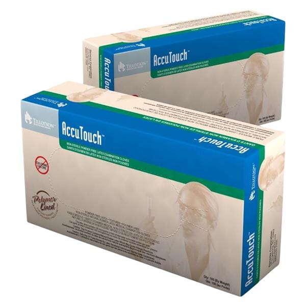 Tillotson Health Care -AccuTouch Latex Exam Gloves Small Bisque Non-Sterile, 10 BX/CA 6622