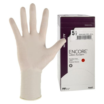 Ansell Healthcare Products Encore Acclaim Surgical Gloves 5.5 Natural, 4 BX/CA - 5795000