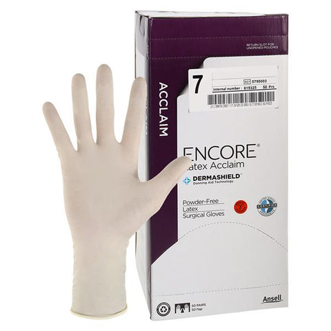Ansell Healthcare Products Encore Acclaim Surgical Gloves 7 Natural, 4 BX/CA - 5795003