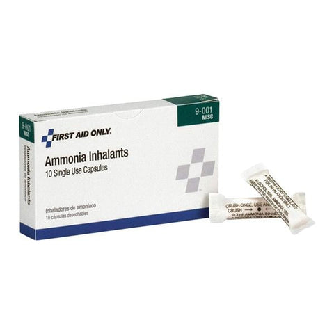 Pacc-Kit Safety Equipment Ammonia Inhalant Ampule 0.33mL 10/Box, 60 BX/CA - 9-001-001