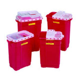 Becton-Dickinson -Sharps Container 9gal Red/Clear 11-3/4x17-3/4x18-1/2" Sliding Gasket Lid Plastic Large Double-Wall Handles Non-Sterile Each, 8 EA/CA 305602