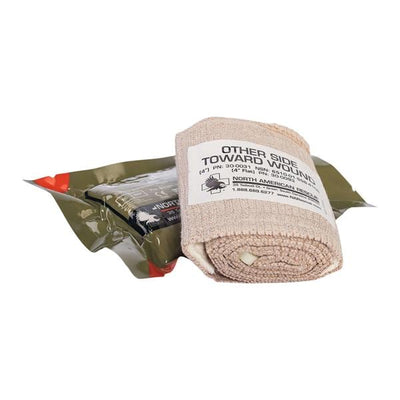 North American Rescue LLC  NAR Elastic/Cotton Trauma Dressing 4x70" Sterile Flat Flat Absorbent - 30-0093