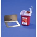 Health Care Logistics -Sharps Container 1qt Red 3-3/4x3-3/4x6" Snap-On Stainless Steel/Plastic Nestable Non-Sterile Each 18393