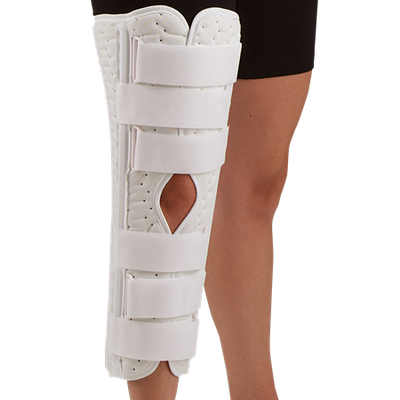 DEROYAL SIZED SUPERLITE KNEE IMMOBILIZER STRAIGHT STAYS 16” (SIZE - X-Large) (MEASUREMENT - 20” - 22”) (PACKAGING - EACH)