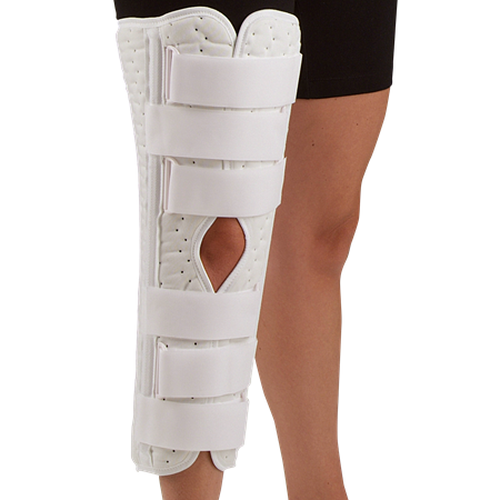 DEROYAL SIZED SUPERLITE KNEE IMMOBILIZER STRAIGHT STAYS 16” (SIZE - X-Large) (MEASUREMENT - 20” - 22”) (PACKAGING - EACH)