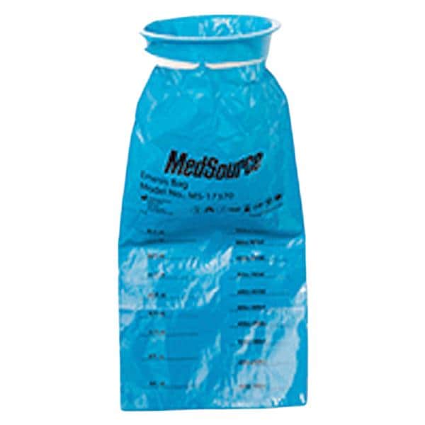Medsource International -Emesis/Collection Bag 1000cc Blue Plastic Not Made With Natural Rubber Latex Disposable 24/Package, 6 PK/CA MS-17370