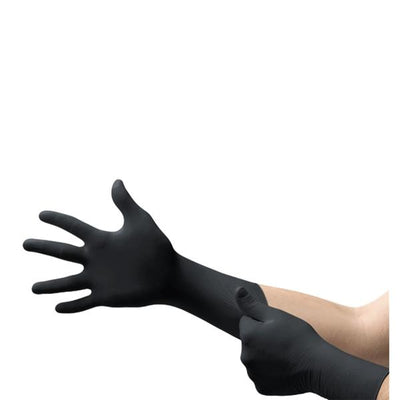 Ansell Healthcare Products LLC -MICROFLEX MidKnight Xtra Nitrile Exam Gloves Small Extended Black Non-Sterile Not Chemo Approved, 10 BX/CA 93862070