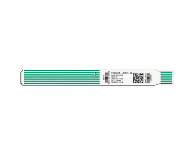 PDC ScanBand® Thermal Wristband Adhesive Closure 1-1/8" x 11-1/2", 1-1/2" Core Adult Green, 500 per Box | 7042-15-PDM