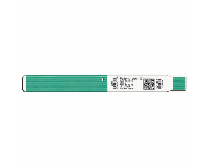 PDC ScanBand® Thermal Wristband Adhesive Closure 1-1/8" x 11-1/2", 1-1/2" Core Adult Green, 500 per Box | 7042-15-PDM
