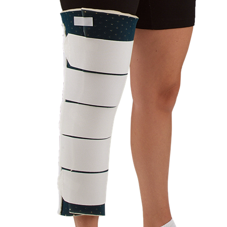 DEROYAL KNEE IMMOBILIZER WITH ELASTIC STRAPS (PACKAGING - EACH)