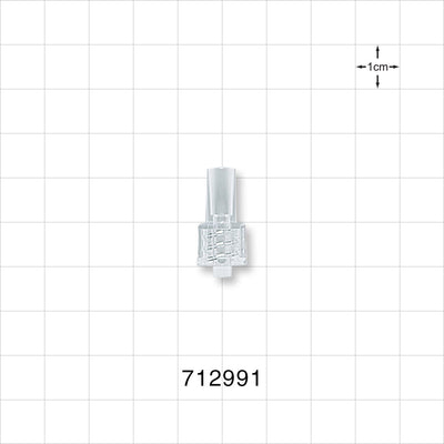 Male Luer Lock, Tubing Port, Clear - 0.17 inch - 0.145 inch ID/0.254 inch - 0.26 inch OD (4.32 mm - 3.68 mm/6.45 mm - 6.6 mm) - 712991