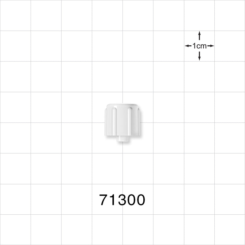 Male Luer Cap, Non-Vented, White -  - 71300