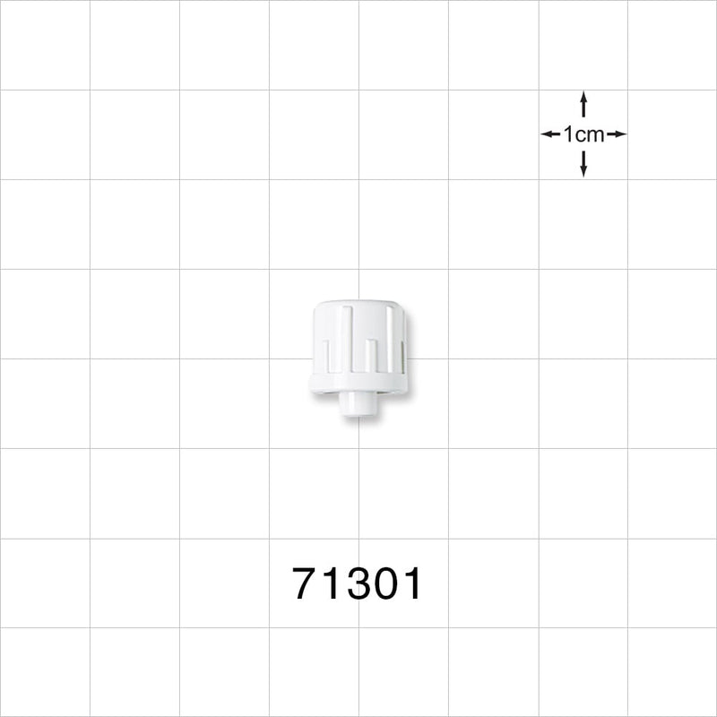 Male Luer Cap, Non-Vented, White -  - 71301