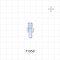 Female Luer Lock, Tubing Port, Clear - 0.134 inch -0.124 inch ID/0.2 inch - 0.204 inch OD (3.4 mm - 3.15 mm/5.08 mm - 5.18 mm) - 71350