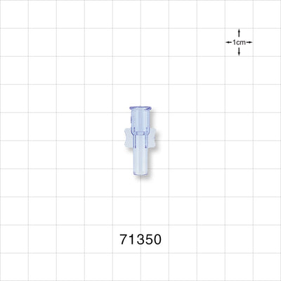 Female Luer Lock, Tubing Port, Clear - 0.134 inch -0.124 inch ID/0.2 inch - 0.204 inch OD (3.4 mm - 3.15 mm/5.08 mm - 5.18 mm) - 71350