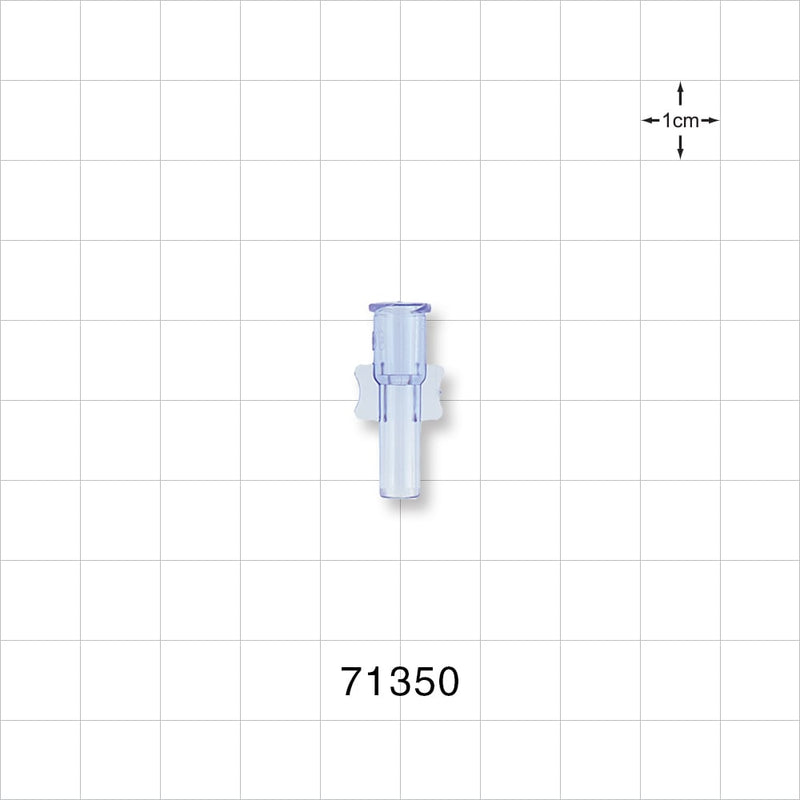 Female Luer Lock, Tubing Port, Clear - 0.134 inch -0.124 inch ID/0.2 inch - 0.204 inch OD (3.4 mm - 3.15 mm/5.08 mm - 5.18 mm) - 71350