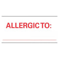 Precision Dynamics Corp. Labeling Tape Allergic To White/Red 1x500" 1" Core 1/RL - N-14